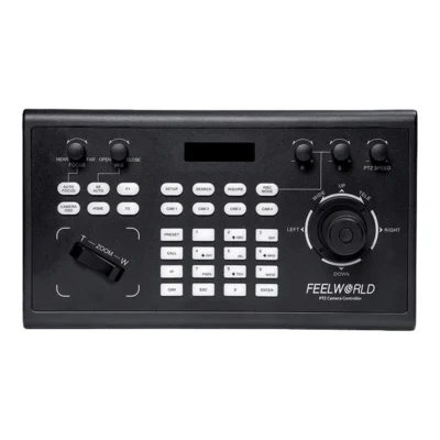 Feelworld KBC10 PTZ Camera Controller with Joystick and Keyboard Control LCD Display PoE Supported
