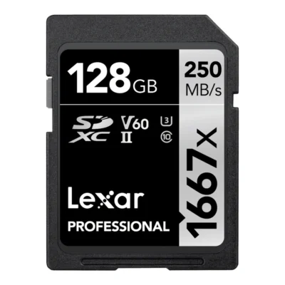 Lexar SDXC Pro 1667X UHS-II U3 R250/W120 (V60) - 128GB / R250/W120