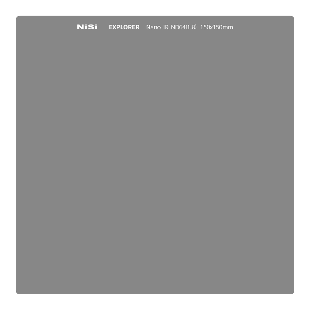 NiSi Square Filter Explorer IRND Series - ND64 / 6 stops (1.8), 150x150 mm nd64 6 steg 1 8 150x150mm