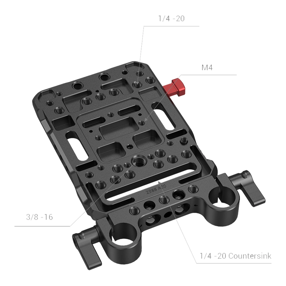 SmallRig 3016 Battery Plate V-Mount with Rod Clamp