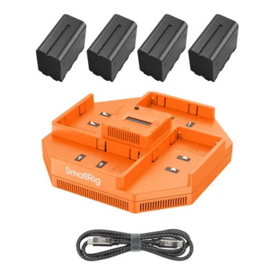 SmallRig 4834 NP-F970 4-Channel Camera Battery Charger & 4-Battery Kit