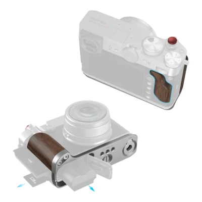 SmallRig 5265 L-Shape Mount Plate with Wooden Handle for Fujifilm GFX100RF Silver