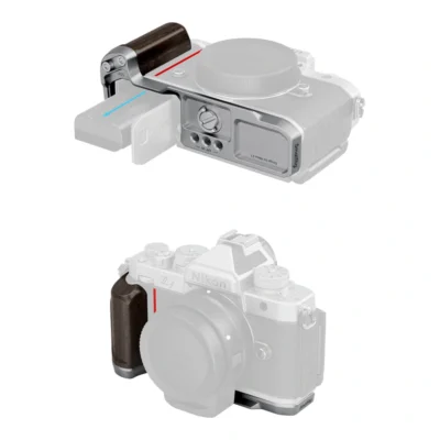 SmallRig 5707 L-Shaped Mount Plate with Wooden Handle for Nikon Z f Silver