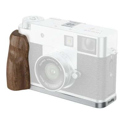 SmallRig L-Shaped Mount Plate with Wooden Handle for Fujifilm X half - Silver