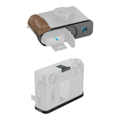 SmallRig L-Shaped Mount Plate with Wooden Handle for Fujifilm X half - Black