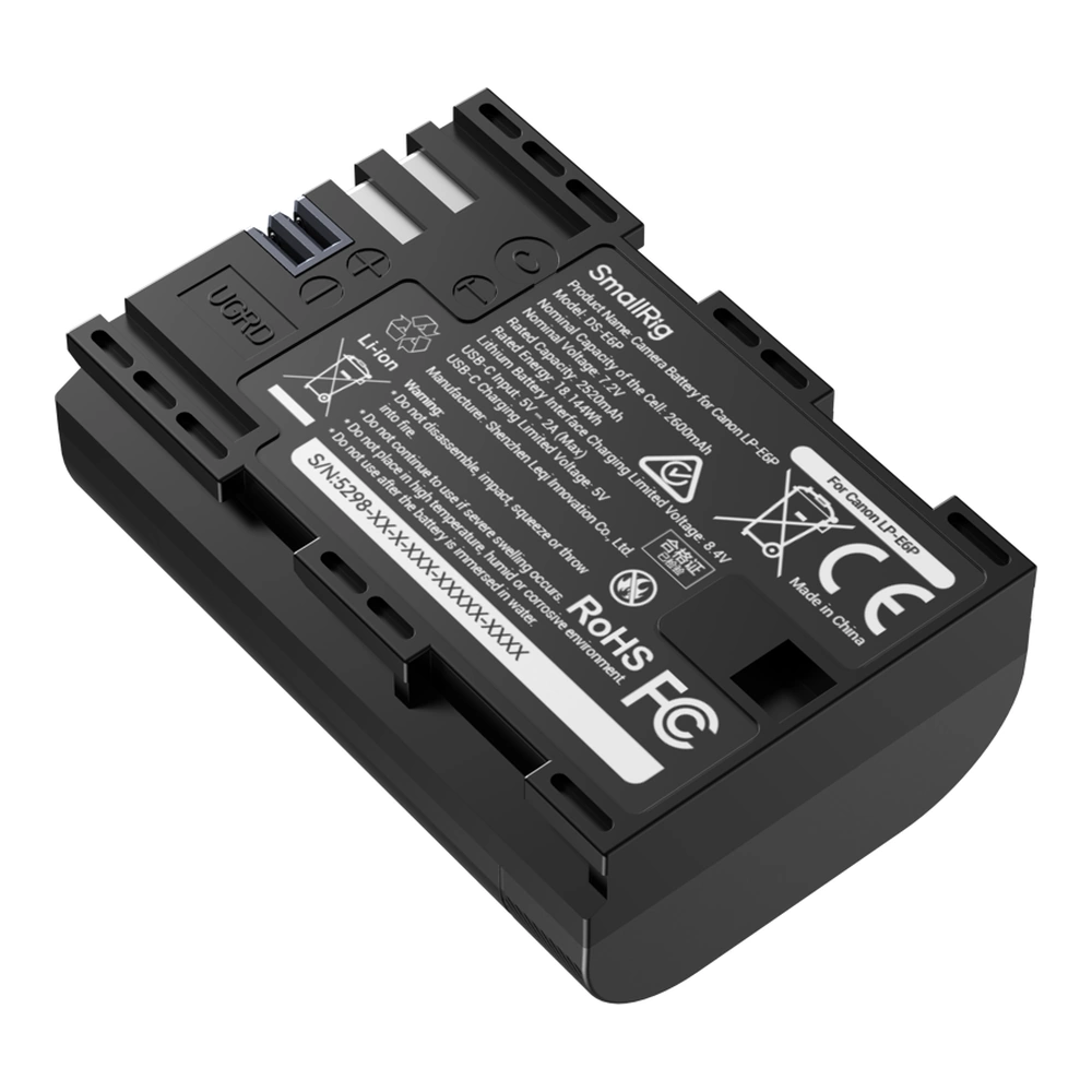 SmallRig 5298 USB-C Camera Battery with Power Display for Canon LP-E6P