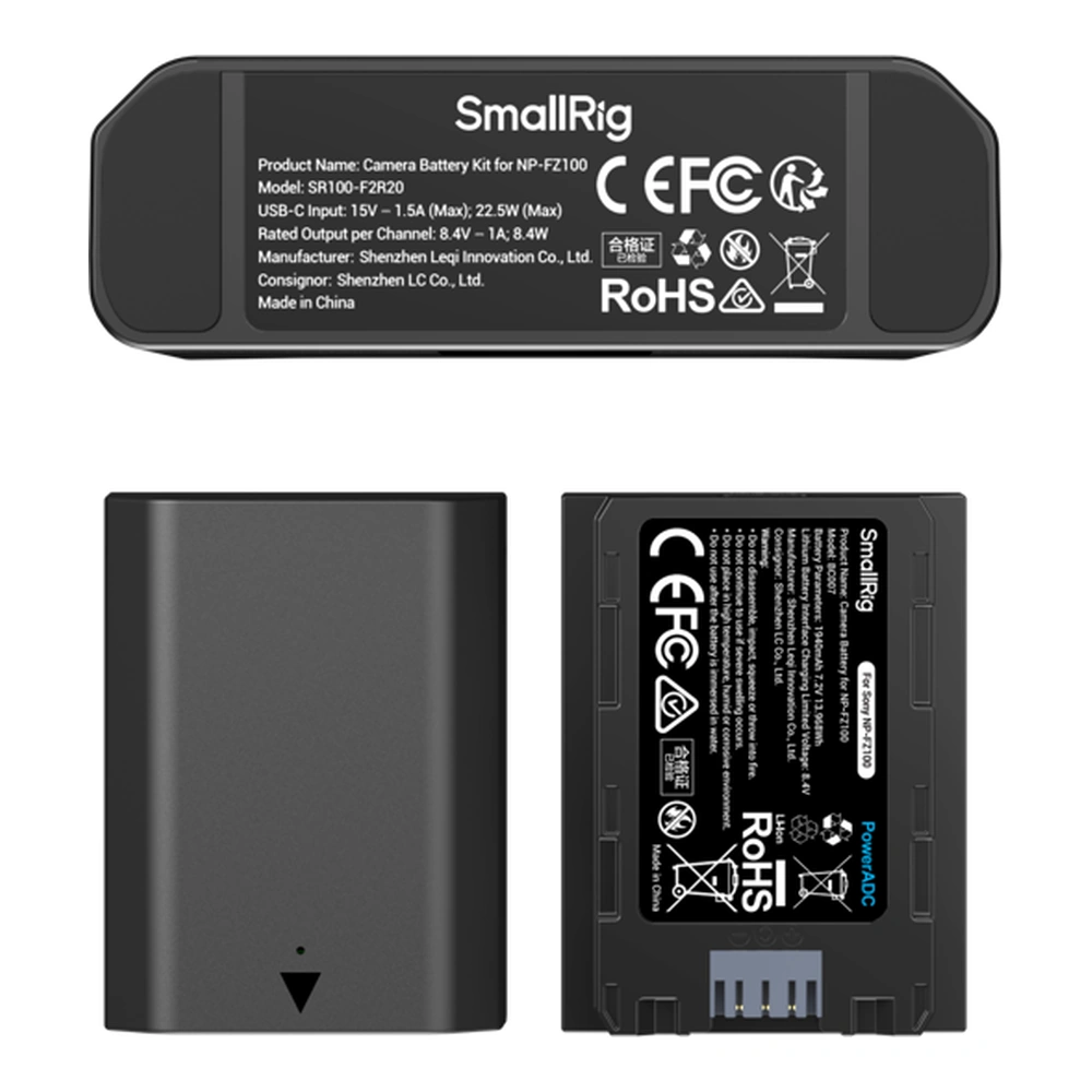 SmallRig 5483 Turbo Charging Kit for NP-FZ100 Camera Batteries