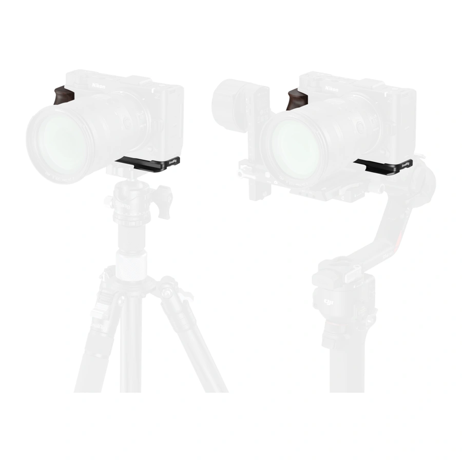 SmallRig 5906 L-Shaped Mount Plate with Wooden Handle for Nikon ZR, image 4